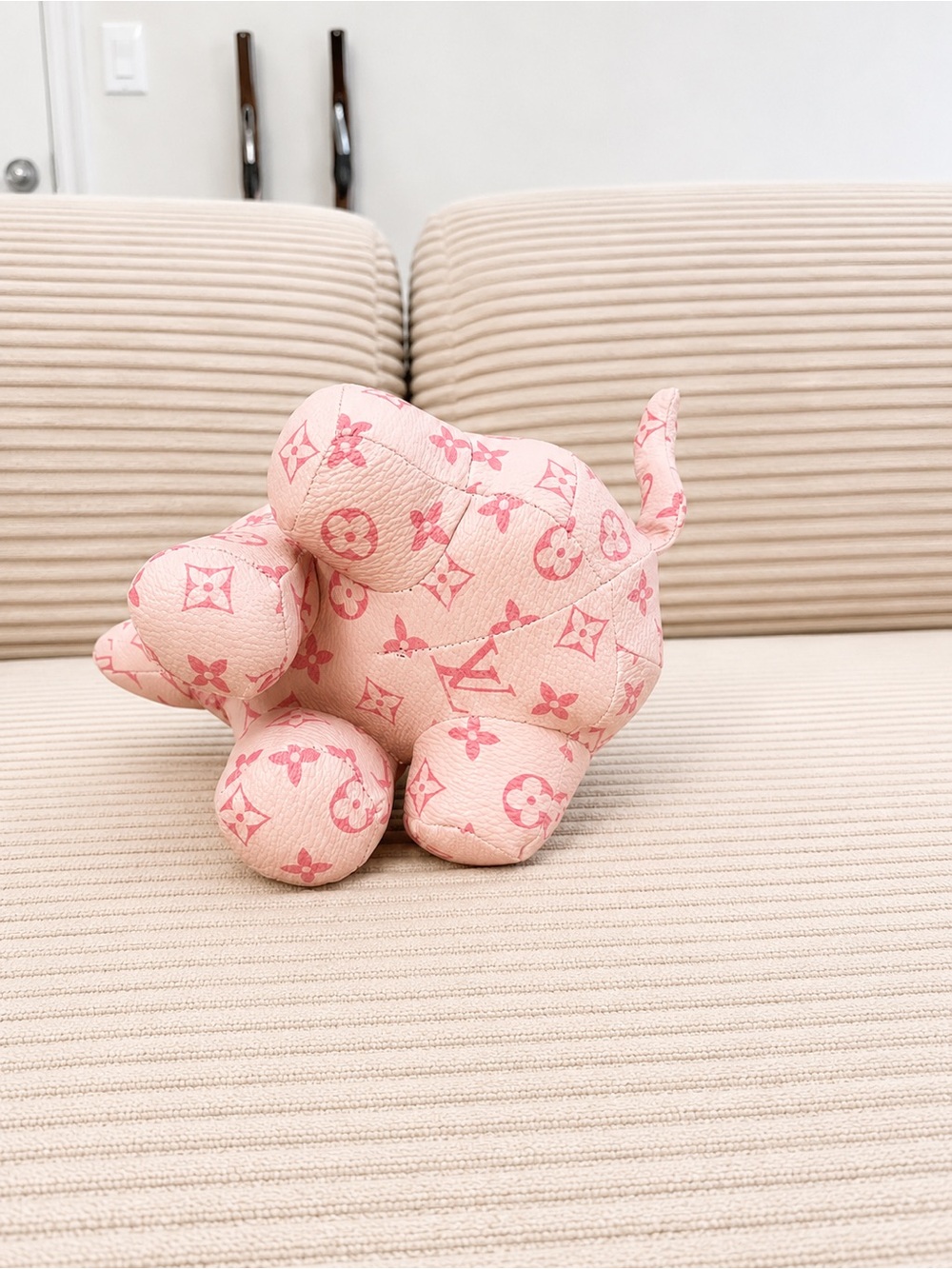 Pink Monogram Elephant Charm with Crystal Collar - Picture 6 of 6